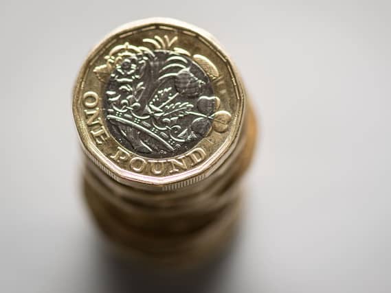 A pile of coins