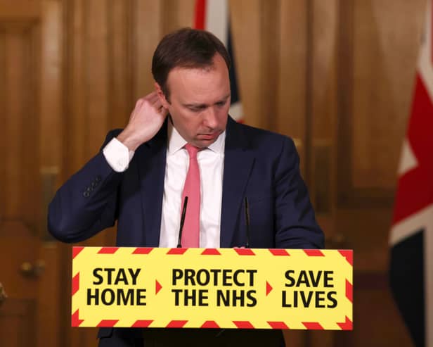 Then-health secretary Matt Hancock