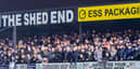 A packed Shed end at Stafford Rangers