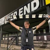 A delighted Nathan Owen after Stafford Rangers’ FA Cup triumph