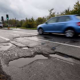 Bad potholes at the junction of Gospel End Road and Brick Kiln Way, near Baggeridge Village are causing problems for drivers.
Tim Thursfield/Iconic Media Group