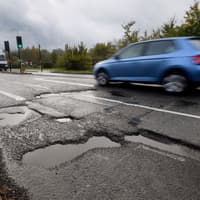 Potholes causing problems for drivers near Baggeridge Country Park