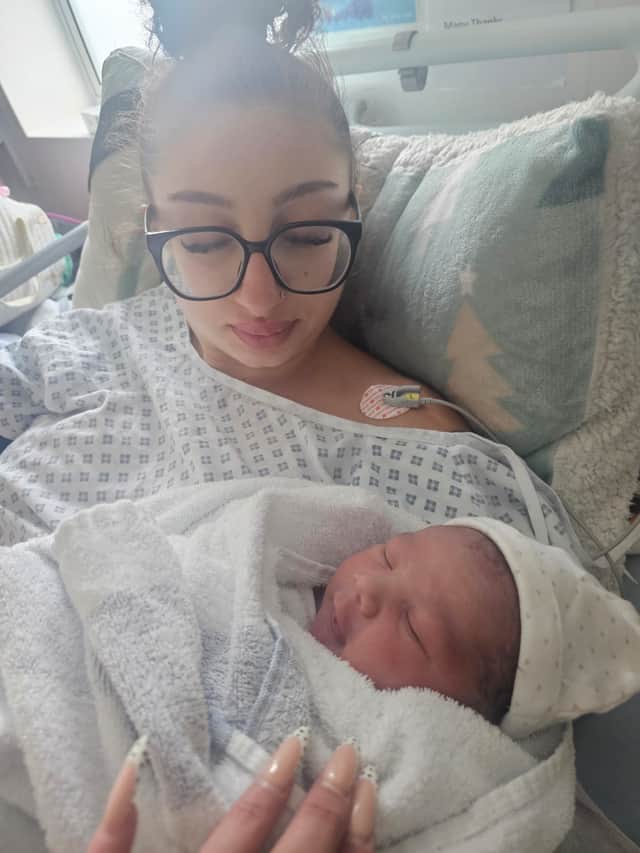 Kelcie Smith with baby Jahsiah