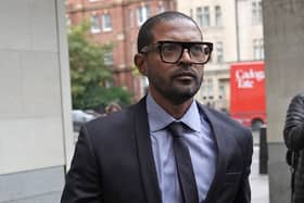Noel Clarke arrives at court
