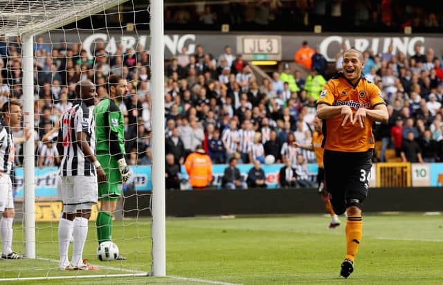 Adlene Guedioura celebrates a derby day goal in 2011