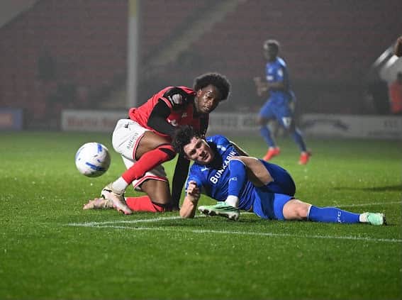 Walsall defender Elicha Ahui will be suspended for Monday night following his red card against Oldham.
