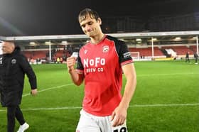 Walsall striker Aaron Pressley has plundered eight goals in all competitions this term.