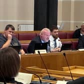 Cllr Damian Corfield (centre) at Dudley Cabinet in Oct 2026.