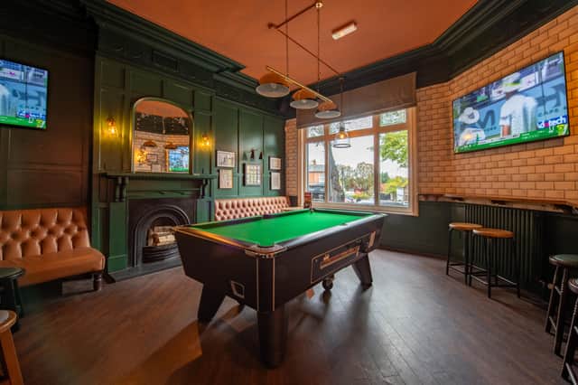 As well as live sports, there are pool tables and dart boards spread around
