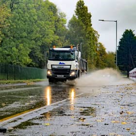 Lorry making waves near East Park