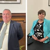 Walsall Council opposition leader Councillor Adrian Andrew (left) and council leader Councillor Elaine Williams