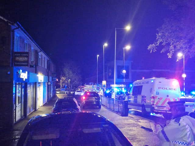 Emergency services at the roundabout connecting Finchfield Hill and Finchfield Road West