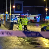 Car crashes into busy Lidl in Wolverhampton - ambulances, firefighters and police on the scene