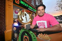 Meat Free Planet in Wolverhampton.  Aman the Manager has managed to scoop another award for the restaurant. Tonight he was having a Breast Cancer Now Charity night.