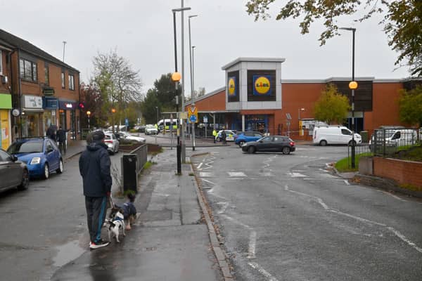 Lidl in Finchfield, and a car has crashed into the store with someone sadly loosing their life as a result.