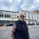 David Clark in Angel Street, in front of the empty Cricketers Arms pub and former Coop supermarket