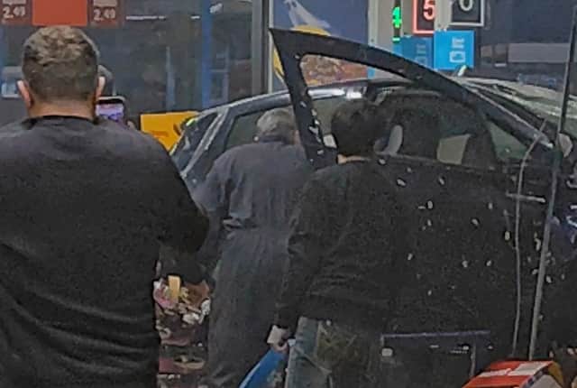 Aftermath of the accident at Lidl Store on Finchfield Hill in Wolverhampton on Friday night.