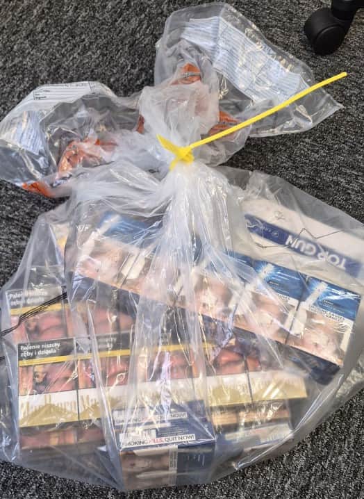 Illegal cigarettes were also seized
