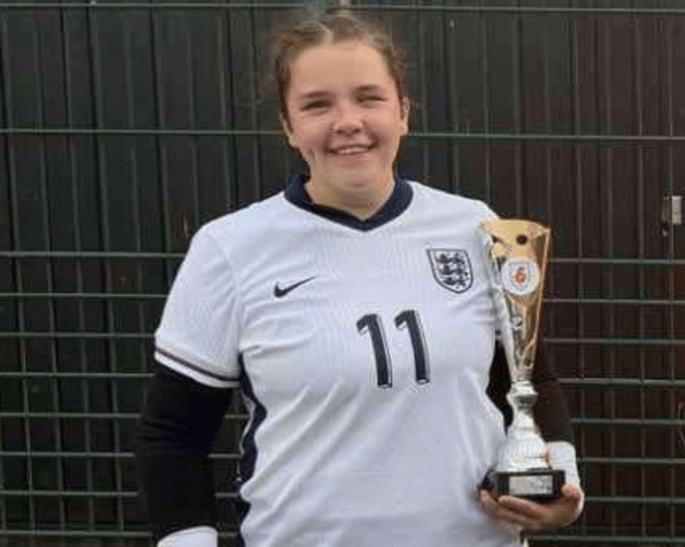 Caitlin Leigh won bronze at the Blind Football European Championship