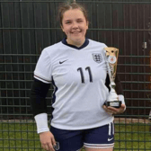Caitlin Leigh won bronze at the Blind Football European Championship