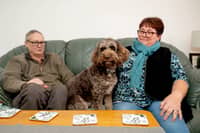 Sandra Donally with Storm and Gary