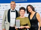 Ravi Nagra (Co-CEO) Helen Whitehouse (Operations Director) Anj Nagra (Co-CEO) of MSN Pharmacy Group collecting the Pharmacy Group of the Year award at the Pharmacy Business Awards 2026.