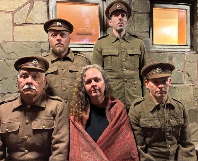 Cast members of the Accrington Pals, at Wolverhampton Arts Centre