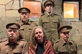 Cast members of the Accrington Pals, at Wolverhampton Arts Centre