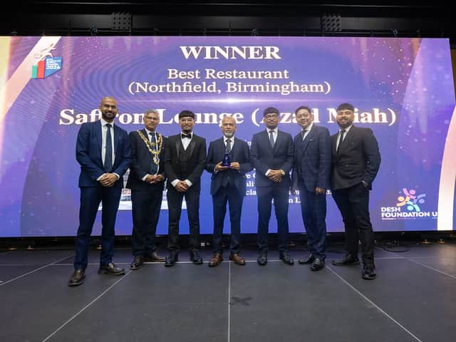 Saffron Lounge in Northfield was named best restaurant winner for Birmingham at the British Bangladeshi Business Awards (BBBAs)