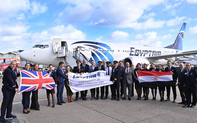 EGYPTAIR flew its very first service between Birmingham Airport and Cairo International Airport on October 25