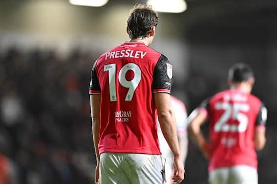 Pressley extended his season tally to nine goals for Walsall, as they lost 4-2 against Salford.