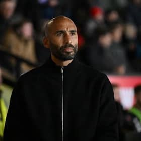 Walsall boss Lee Grant during their defeat to Salford.
