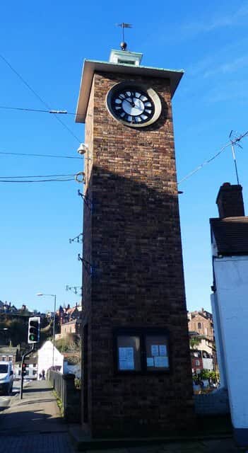 The clock tower is being repaired