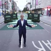 Mayor Mayor of London Sadiq Khan marking the pedestrianisation of Oxford Street