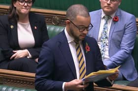 Newcastle-under-Lyme MP Adam Jogee during the House of Commons debate on jobs and employment in Staffordshire