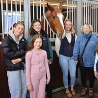 Brave women and girls who rescued horses from Stourbridge wildfires treated to police stables visit
