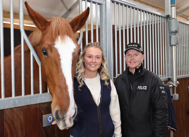 Izzy Williams with PC Will Smith (Mounted Unit)