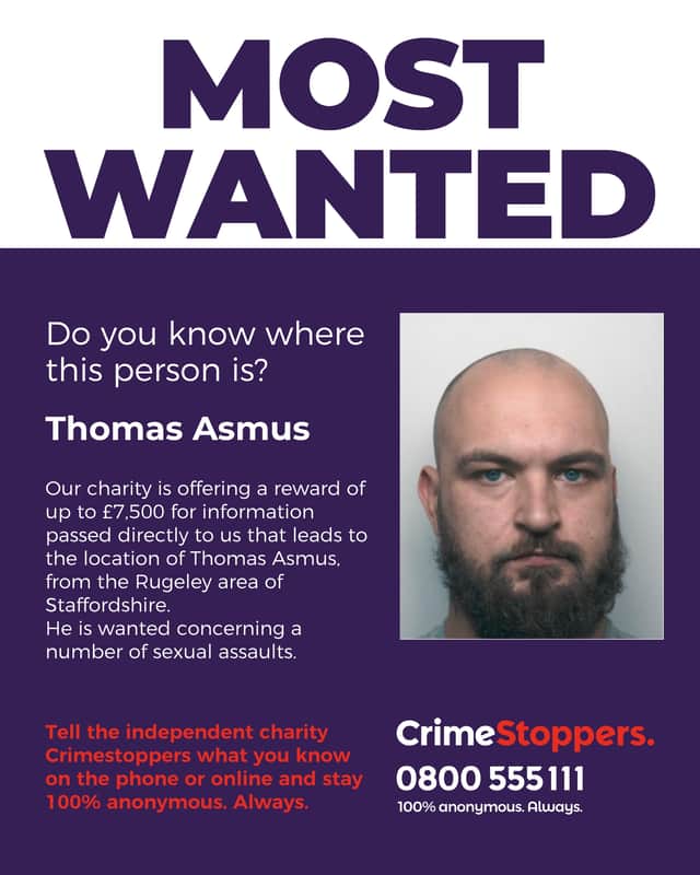 Thomas Asmus is wanted for serious sexual offences