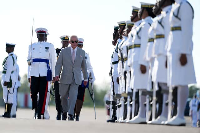 Charles told hundreds of schoolchildren and leading politicians that ‘we should acknowledge the great suffering and injustices of the past in these islands’ (Aaron Chown/PA)