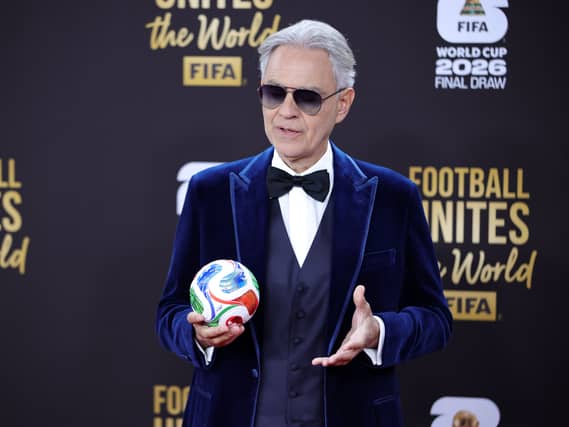Andrea Bocelli at the 2026 Fifa World Cup draw