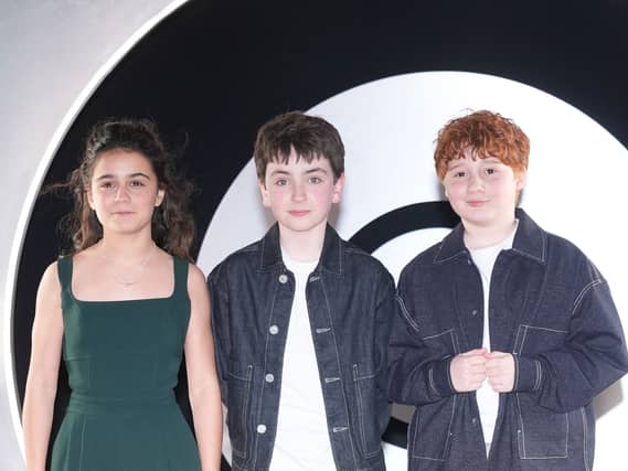 Arabella Stanton, Dominic McLaughlin and Alastair Stout at the HBO Max launch party for the show