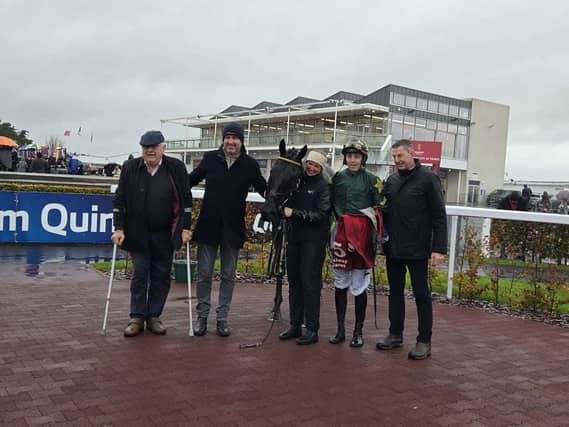 Stumptown and connections after winning at Galway