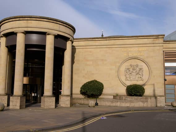 Exterior view of the entrance to the High Court in Glasgow