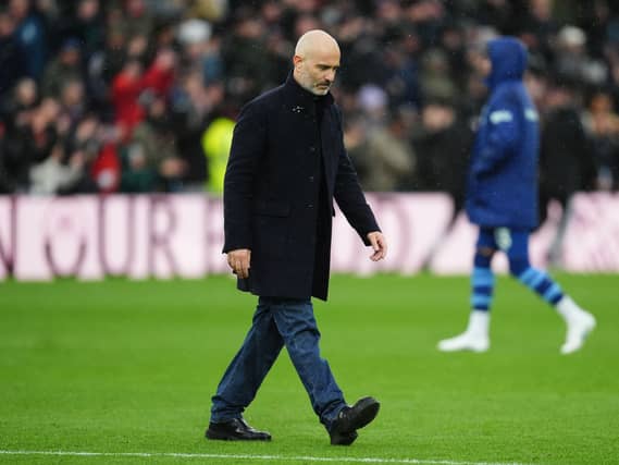 Manchester City manager Enzo Maresca trudges off the pitch