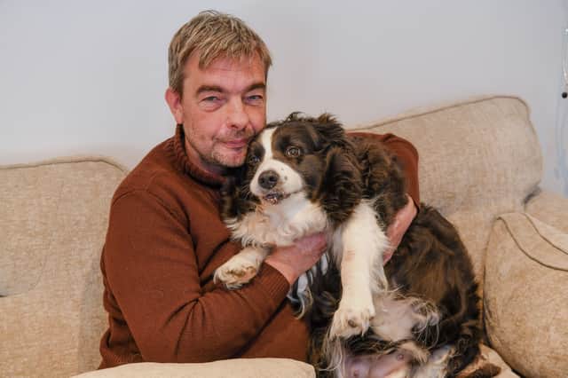 Pete Davies, from Burton, has adopted Billie the Collie from RSPCA.