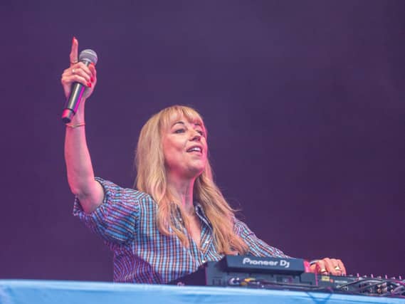 Radio DJ Sara Cox at Jeremey Clarkson's Great British Farm Festival in May 2026