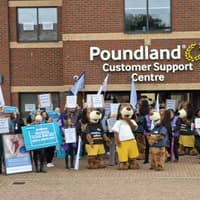 Heartbroken Poundland workers protest outside head office in Walsall as firm moves to appoint administrators