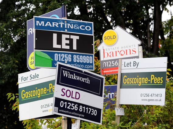For sale and to let signs