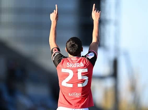 Skura opened his goal scoring account for Walsall early on.