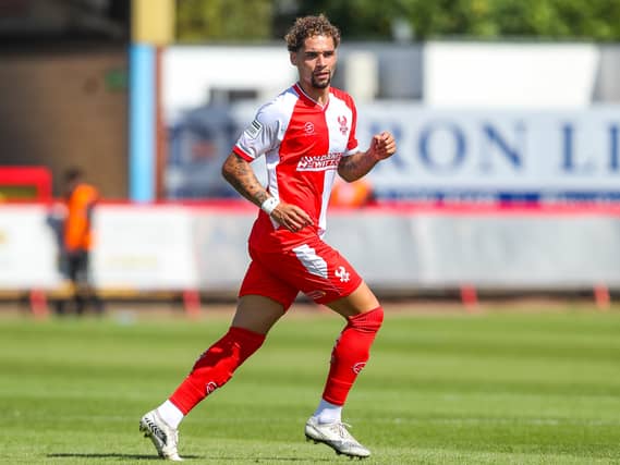 Lewis Walker in action for Kidderminster